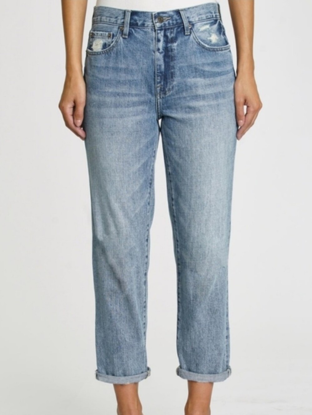 PISTOLA PRESLEY HIGH RISE RELAXED ROLLER JEAN LIGHTLY DISTRESSED SIZE 29